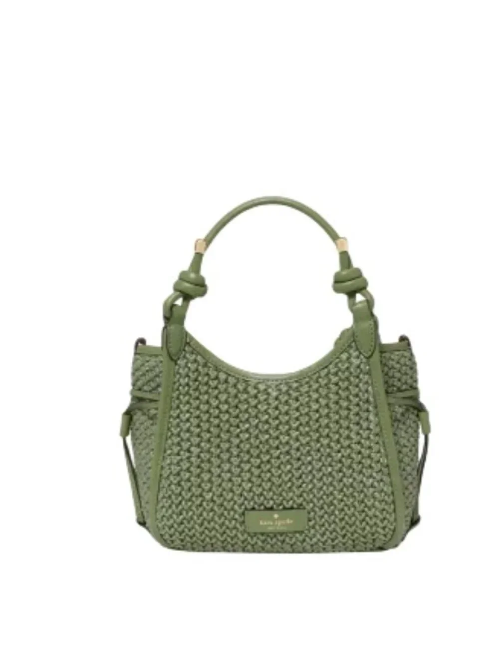 Kate Spade New York Stash Straw Mini Carryall Shoulder Bag, Cedar Stand NWT